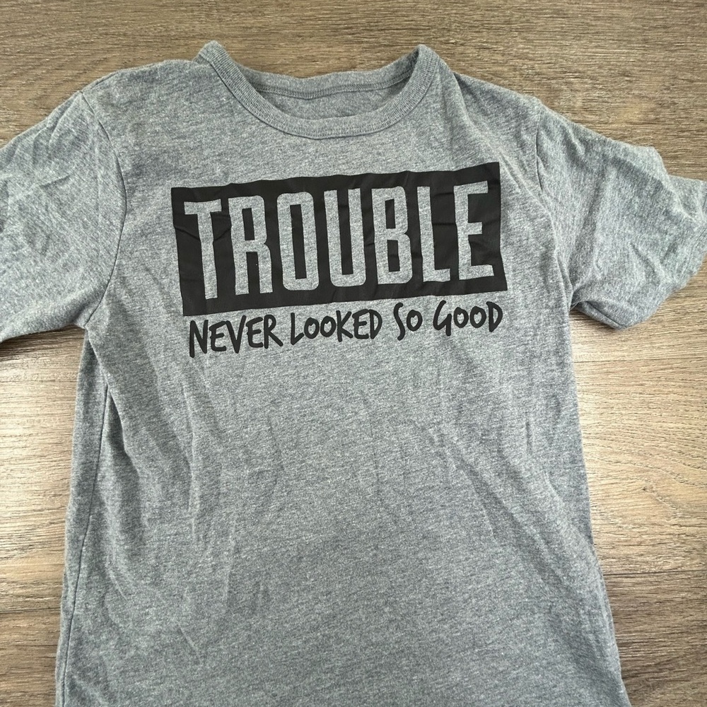 Place Gray Graphic Tee with Bold Print